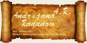 Andrijana Radanov vizit kartica